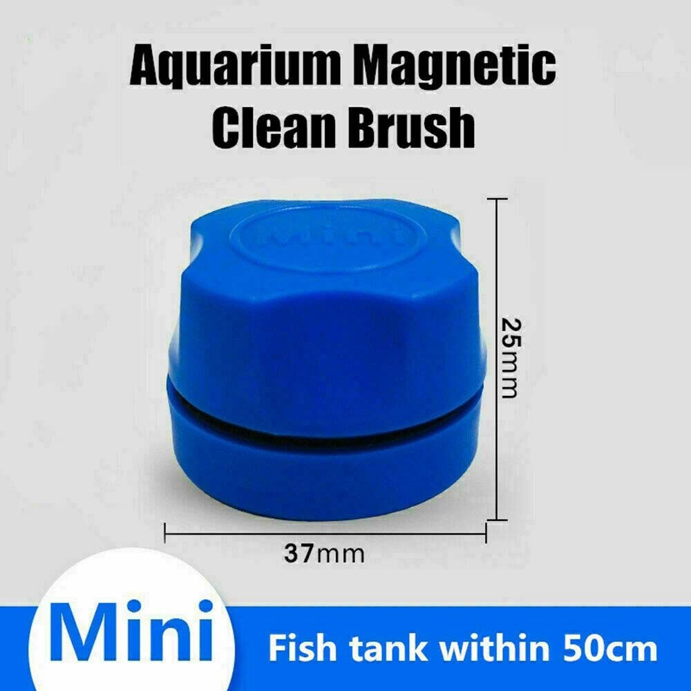 Fish Tank Scrubber Magnetic Brush Cleaner Cleaning Glass Algae Aquarium Magnet Plastic Window Glass Wiper Brush: blue