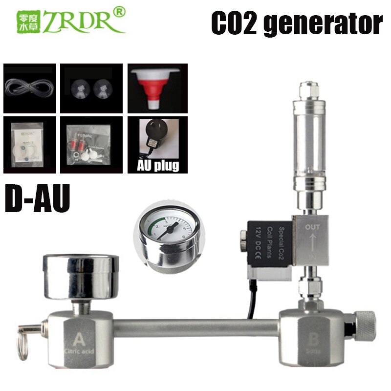 CO2 Generator Diy System Kit CO2 Generator, Bubble Counter Diffuser With Solenoid Valve,For Aquatic Aquarium Plant Growth: D-au