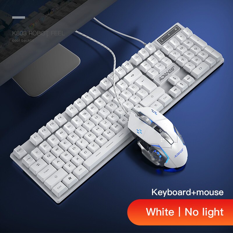 Gaming E-sport Keyboard and Mouse Wired Mechanical keyboard backlight Gamer keyboard mice 3200DPI Silent Mouse Set For PC laptop: Type 8