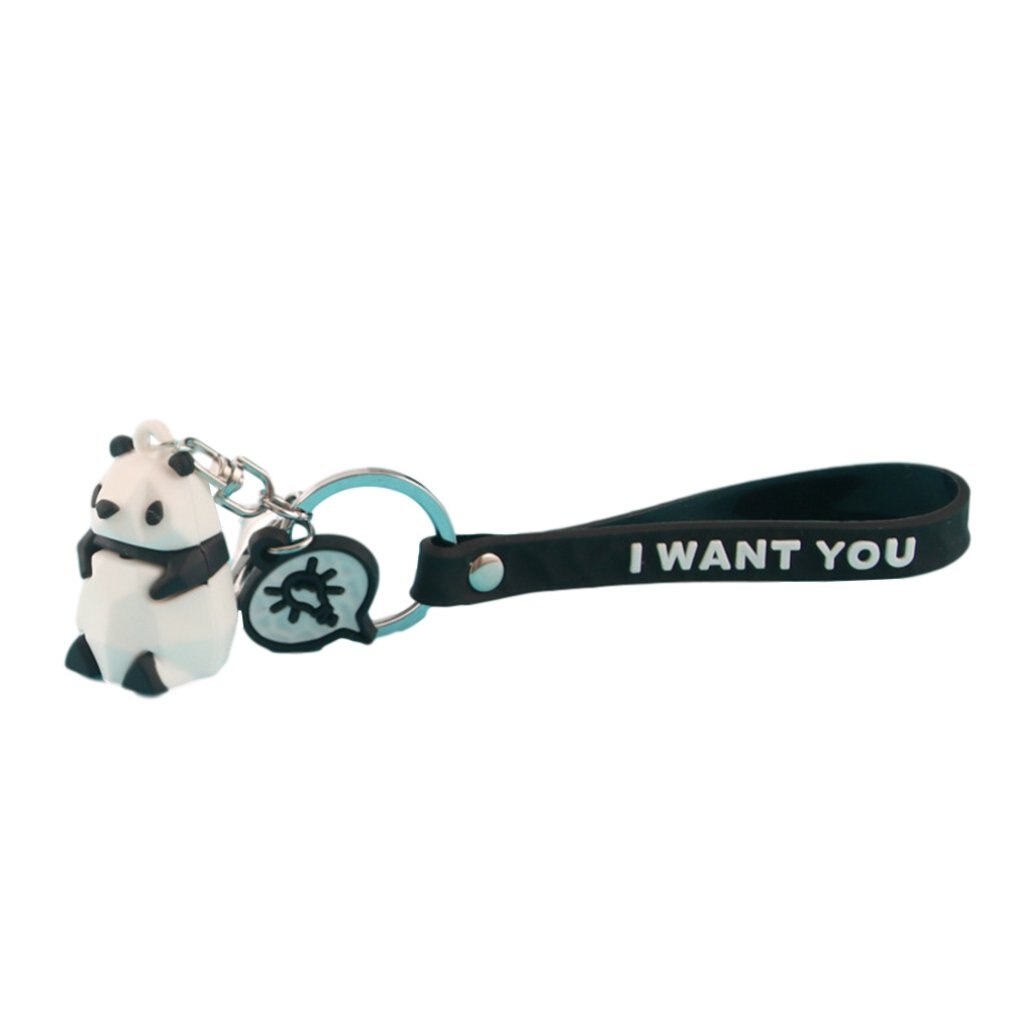 Pratique dessin animé géométrique coupe animal porte-clés pendentif mignon dinosaure panda voiture sac pendentif: Kaki foncé