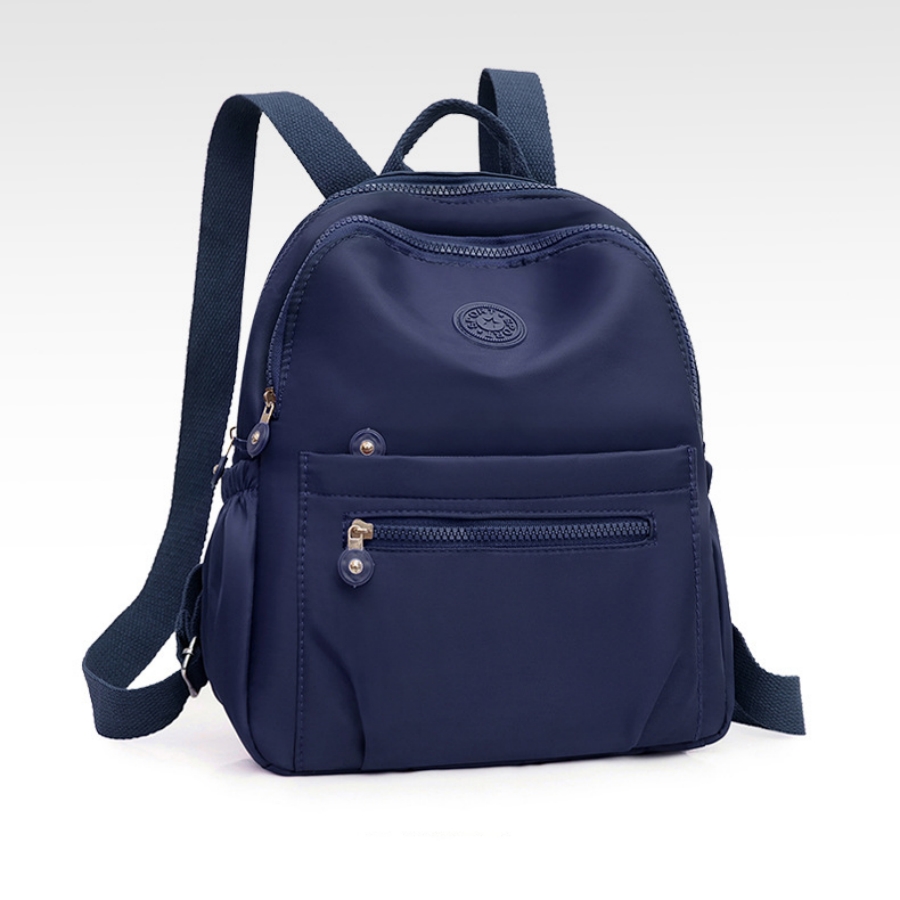 Mochila de nylon de cor sólida, bolsa escolar de viagem leve, mochila moderna para trabalho, bolsa de viagem pode ser pendurada em bagagem