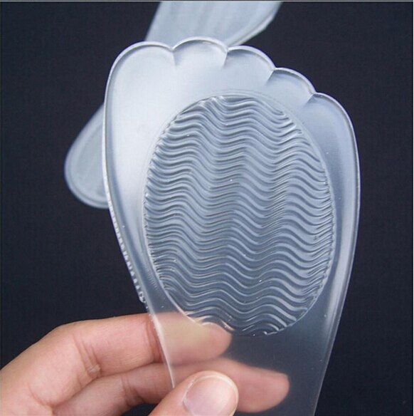 1 Pair Arch Support Pad Silicone Gel Insoles Arch Support Transparent Non-Slip Feet Massager Insoles