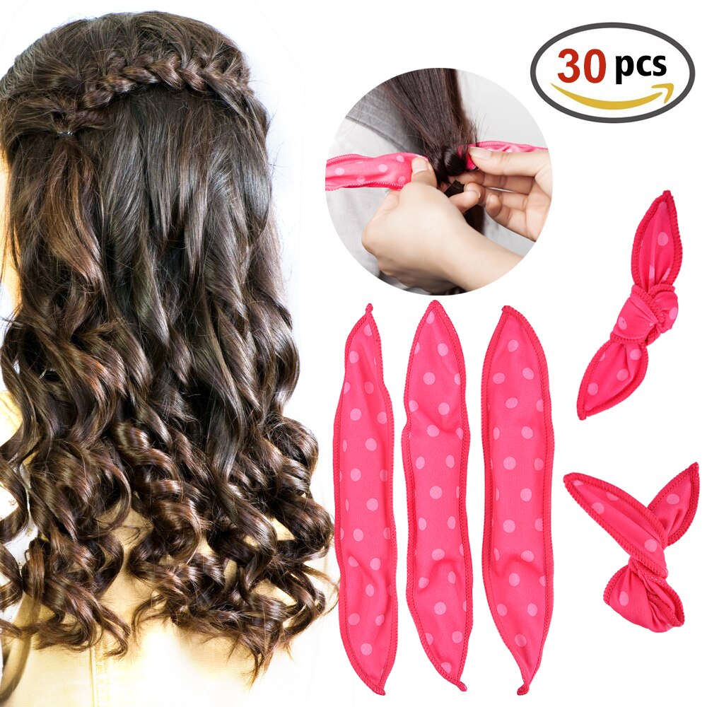 Lot de 30 rouleaux à cheveux doux, ensemble de bigoudis pour cheveux, mousse et éponge flexibles, soins capillaires magiques, bricolage, outils de coiffure