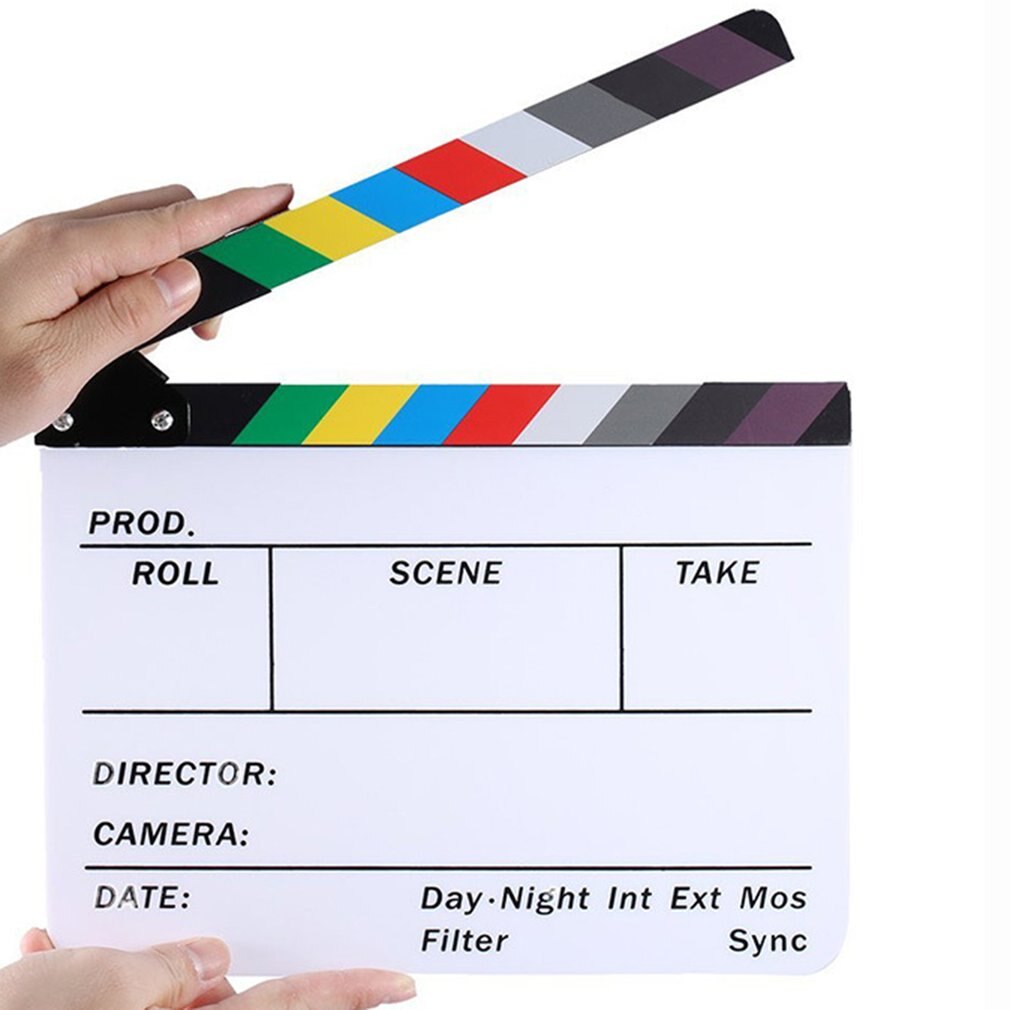 Director Video Scene Clapperboard Clapper Board Erase Director TV Movie Film Action Slate Clap Handmade Cut Prop ACEHE
