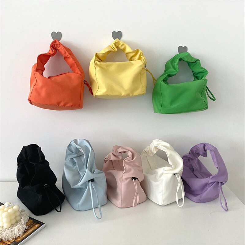 Bolsos de Baguette coloridos para mujeres bolso Retro de la axila de las señoras del poliéster Bolso pequeño de las muchachas con la correa ajustable bolso del embrague