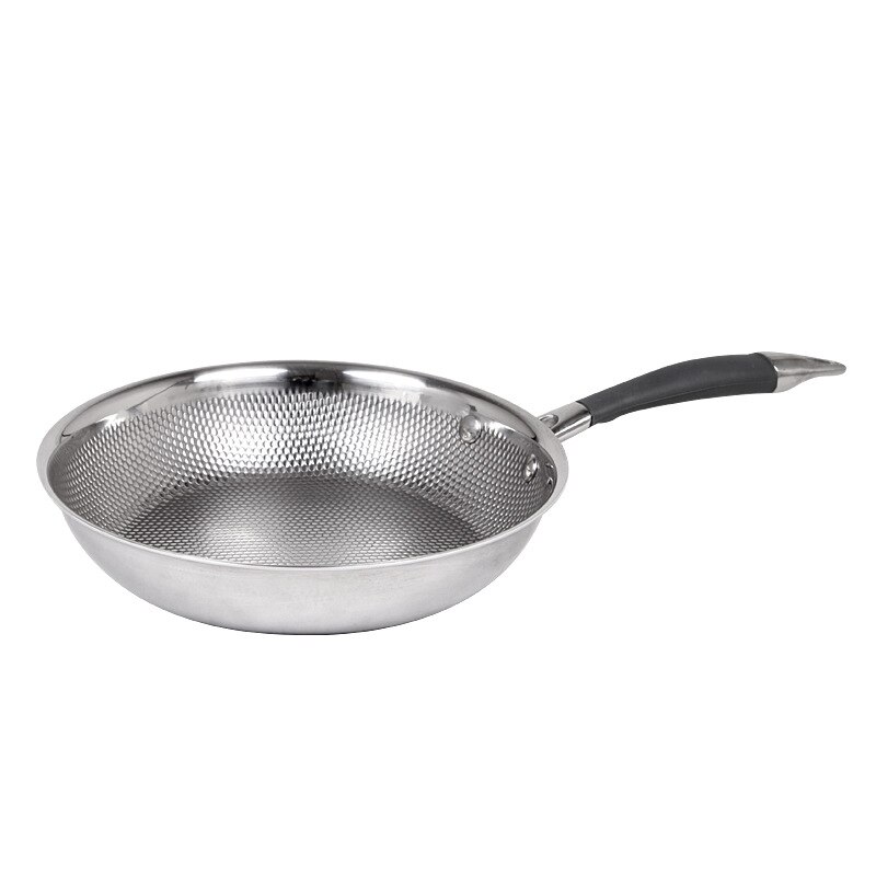 Kitchen Pot 20cm Multi-Ply Clad Copper Frying Pan and Stainless-Steel 8-Inch Straight Chef's Pan Cookware Wok Frying Pan: Default Title