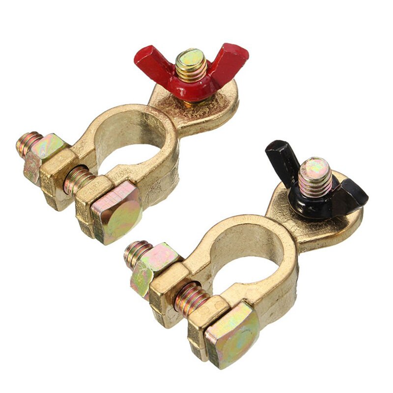 Heavy Duty Thickened Battery Terminal Set with Battery Anti-Corrosion Terminal Protectors 200A Pure Copper