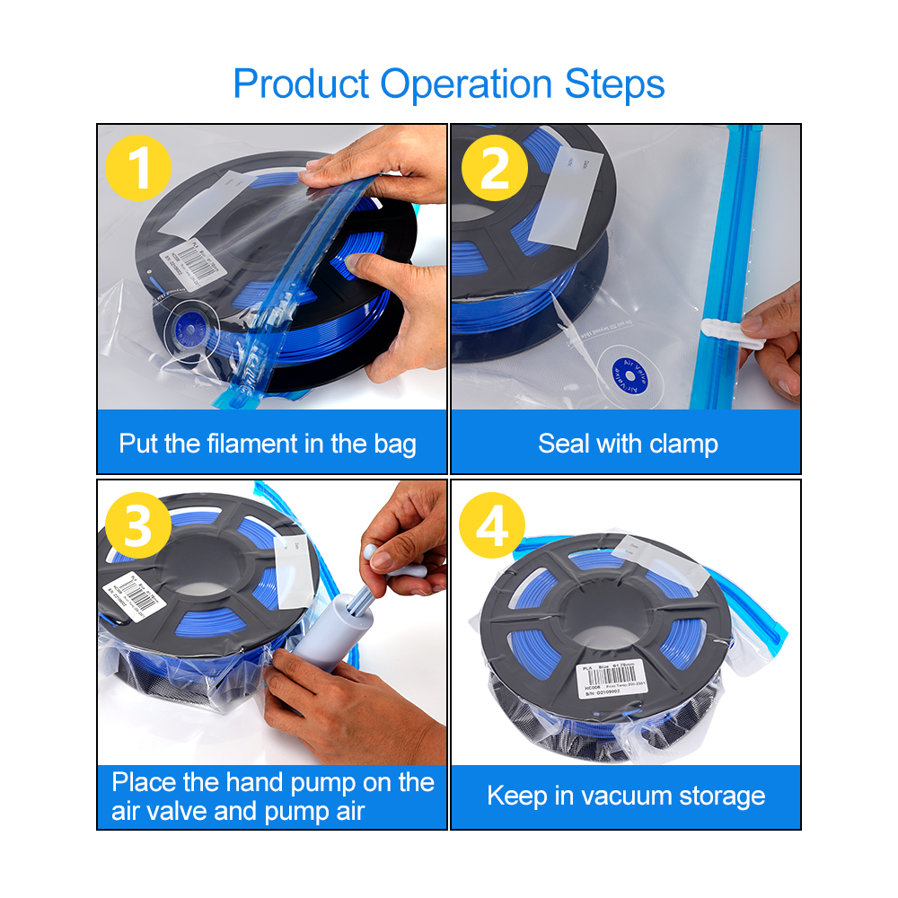 KINGROON 3D Printer PLA ABS TPU Filament Vacuum Bag Storage Filament Dryer Safekeep Humidity Resistant 3D Printer Parts