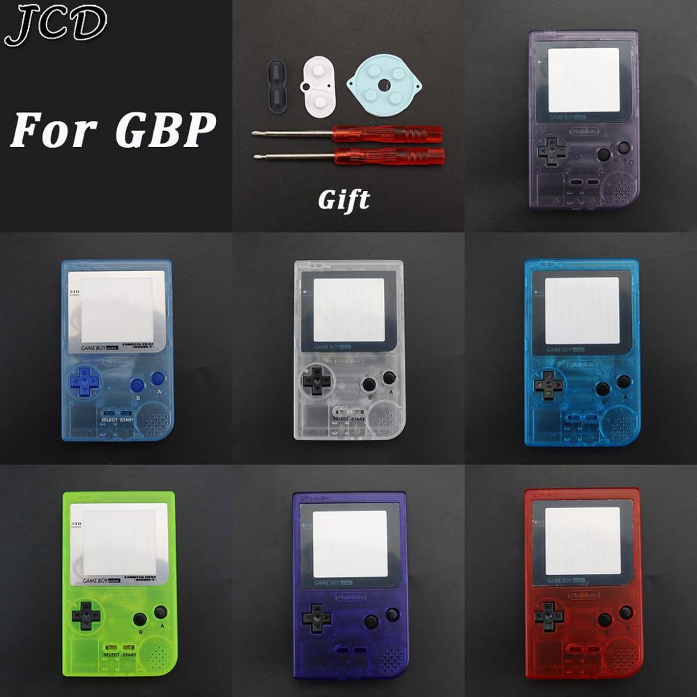 Jcd Lichtgevende Volledige Set Behuizing Shell Cover Case W/Rubber Pad En Schroevendraaier Voor Gameboy Pocket Gbp Shell Knoppen