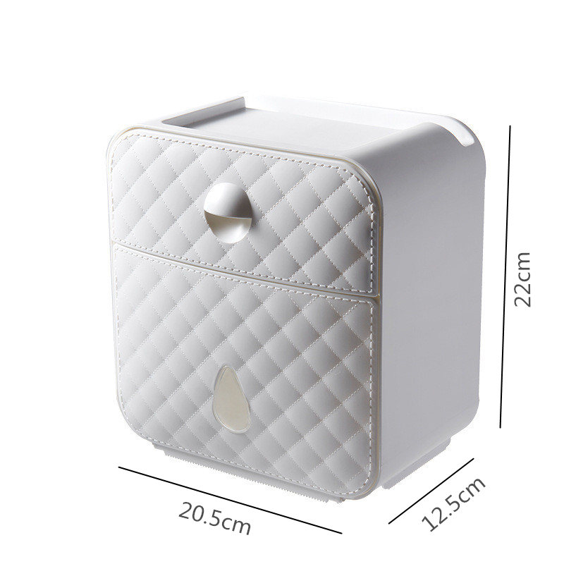 Soporte de rollo de papel higiénico impermeable soporte de toalla montado en la pared Wc rollo de papel soporte caja de almacenamiento de tubo accesorios de baño