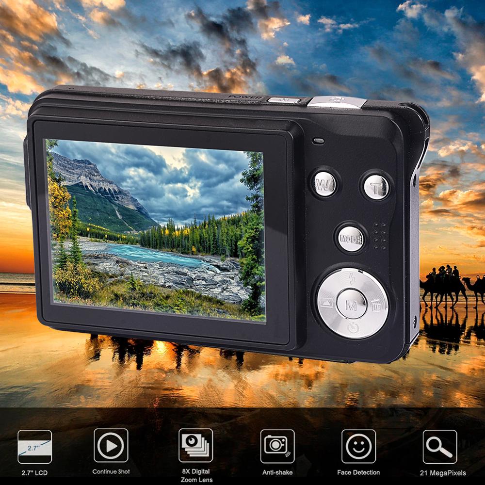1080P HD Mini Digital Camera 30Mp 8x 2.7 Inch LCD Display Digital Zooms Video Camcorder Anti-Shake Photo Cam Childrens
