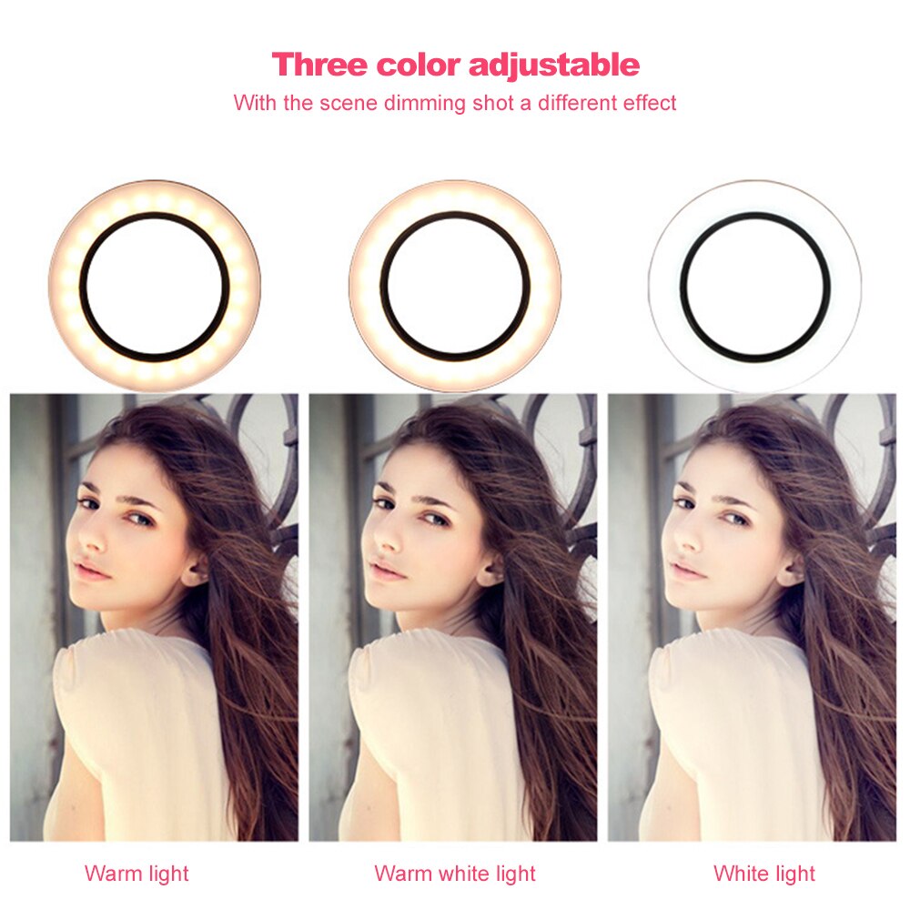 Led selfie licht studio fotografie fotolampen invullicht + studio ondersteuning vloerbeugel telefoonhouder fotografie statief