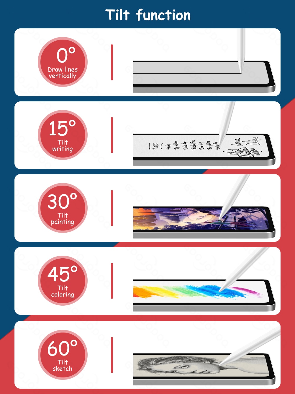 GOOJODOQ Pencil for iPad Pen for Apple Pencil 2 1 Tilt Palm Rejection for iPad Pencil Lapiz 애플펜슬 Stylus pen