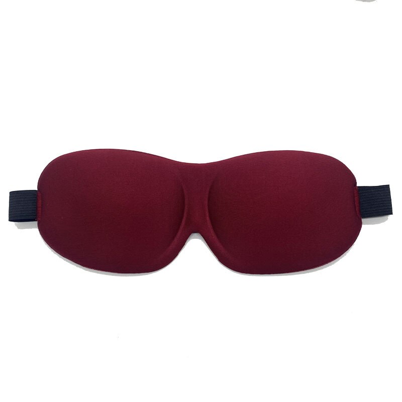 Mascarilla 3D para dormir para hombre y mujer, máscara de algodón estéreo para los ojos, para descanso de ojos, cuidado de la salud: Wine Red