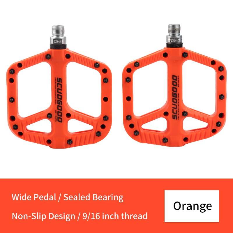 BIKEIN Pro bicicleta MTB bicicleta Pedal montaña pedales de bicicleta BMX plataforma de Nylon antideslizante pedales bicicleta plana grande Pedal partes