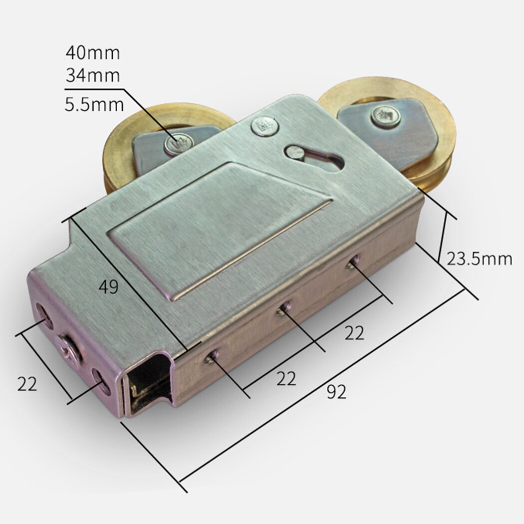 4 Stuks Schuifdeur Roller Set - Vervanging Tandem Roller Voor Schuifpuien, Roestvrij Staal, Met 8 Schroeven