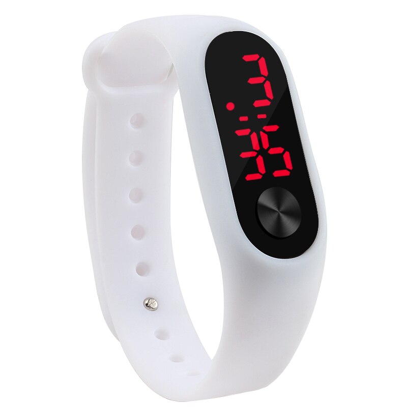 Ich bin Freien Einfache Sport rot LED Digital Armbinde Uhr Männer Frauen Bunte Silikon Uhren freundlicher freundlicher Armbanduhr