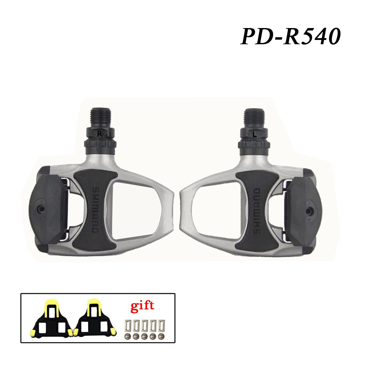PD-R540 Pedaal Zelfsluitende Spd Pedalen Spd-Sl Fiets Racer R540 Pedaal Zwart Zilver Voor Racefiets spd Pedalen: Silver