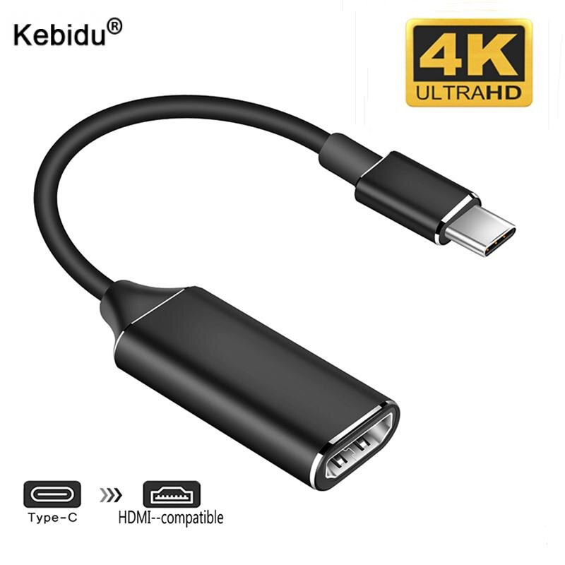 Kebidu Type C Adapter 4K 30Hz Usb C 3.1 Man Voor Samsung S9/8 Plus Htc Om hdmi-Compatibel Vrouwelijke Kabel Adapter Converter