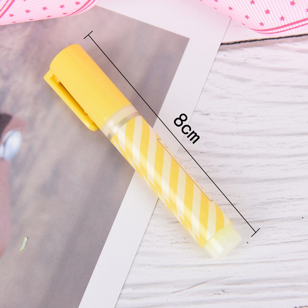 6 uds. Bolígrafos lindos Mini Resaltadores 6 colores/paquete Kawaii pluma Oficina suministros papelería