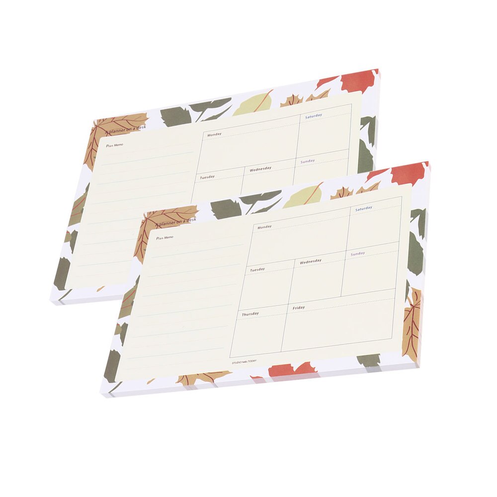 2Pcs Protable Notebook Planner Agenda Schedule Notebooks Diary Year Calendar for Home Office School: Default Title