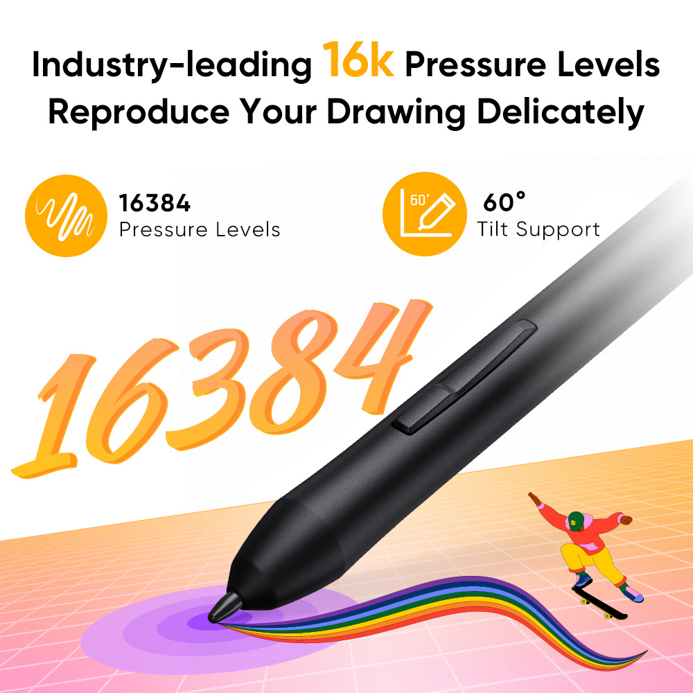 Xppen Deco 640 Grafische Pen Tablet 16384 Drukniveau 60 ° Kantelondersteuning 8 Sneltoetsen Voor Pc Android Game Osu