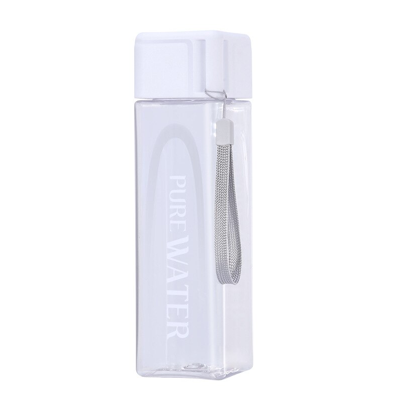 Waterfles 500 ml vierkante melk fruit waterbeker voor waterflessen drinken met touw transparant sport koreaanse stijl hittebestendig