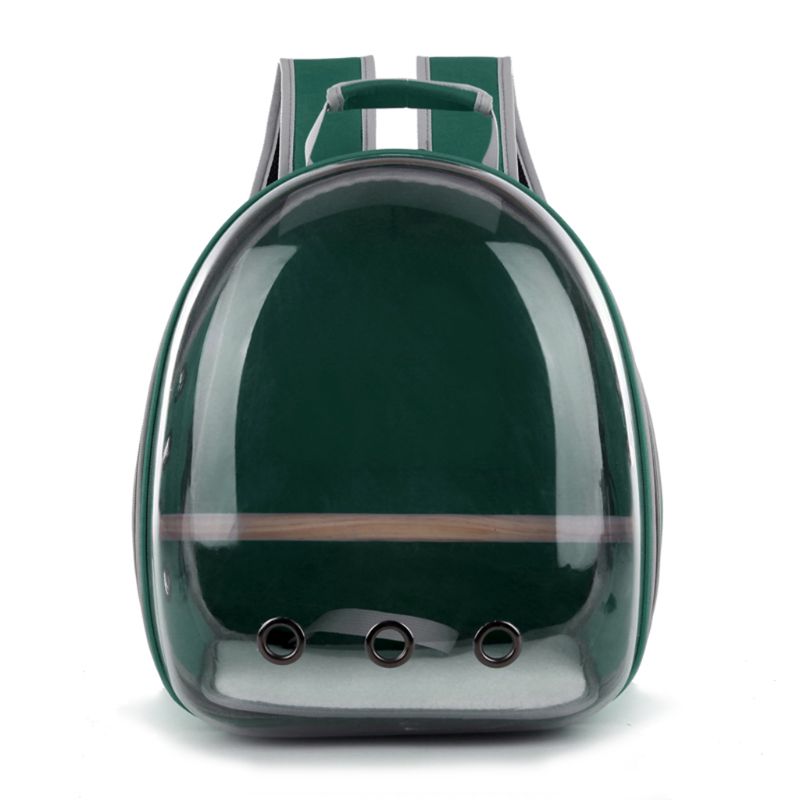 Pet Papagei Träger Vogel Reisetasche Raum Kapsel Transparent Rucksack Atmungs 360 grad Sightseeing: Green