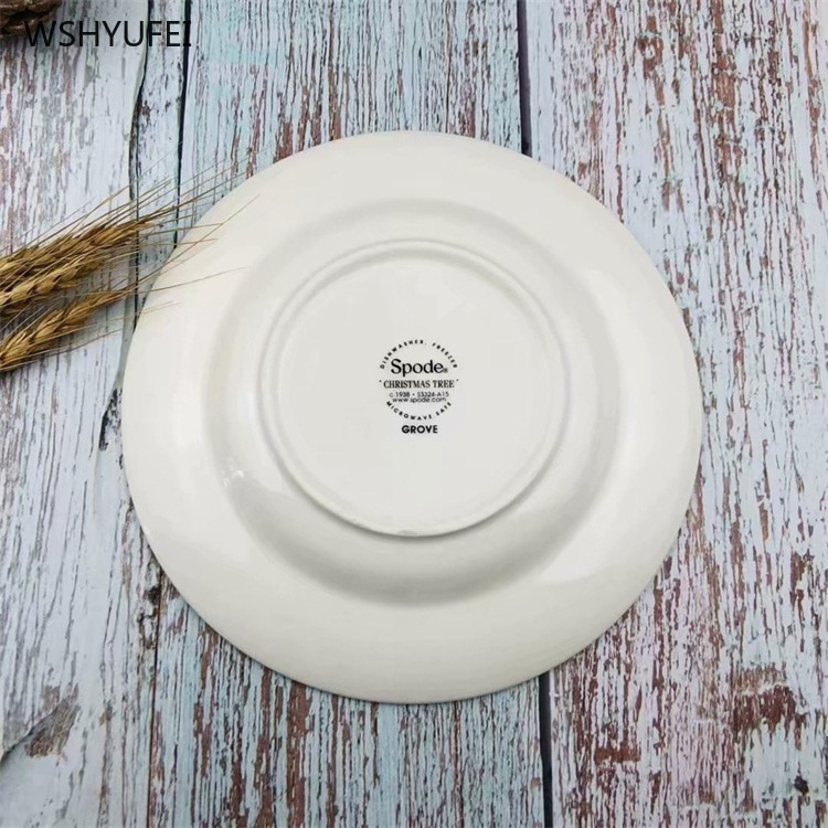 6.5 inch ceramic plate Christmas tree series sashimi plate sushi dessert cake snack breakfast bread dish home kitchen tableware