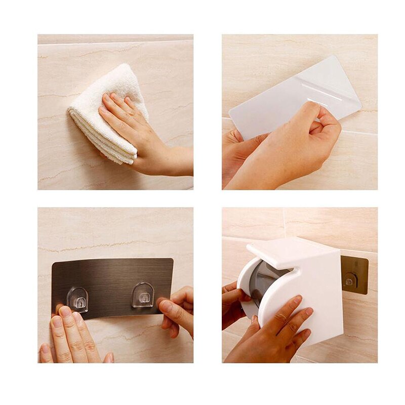 Waterproof Toilet Paper Holder Tissue Holder Roll Paper Holder Box Durable Bathroom Accessories Free punch SQ-5083
