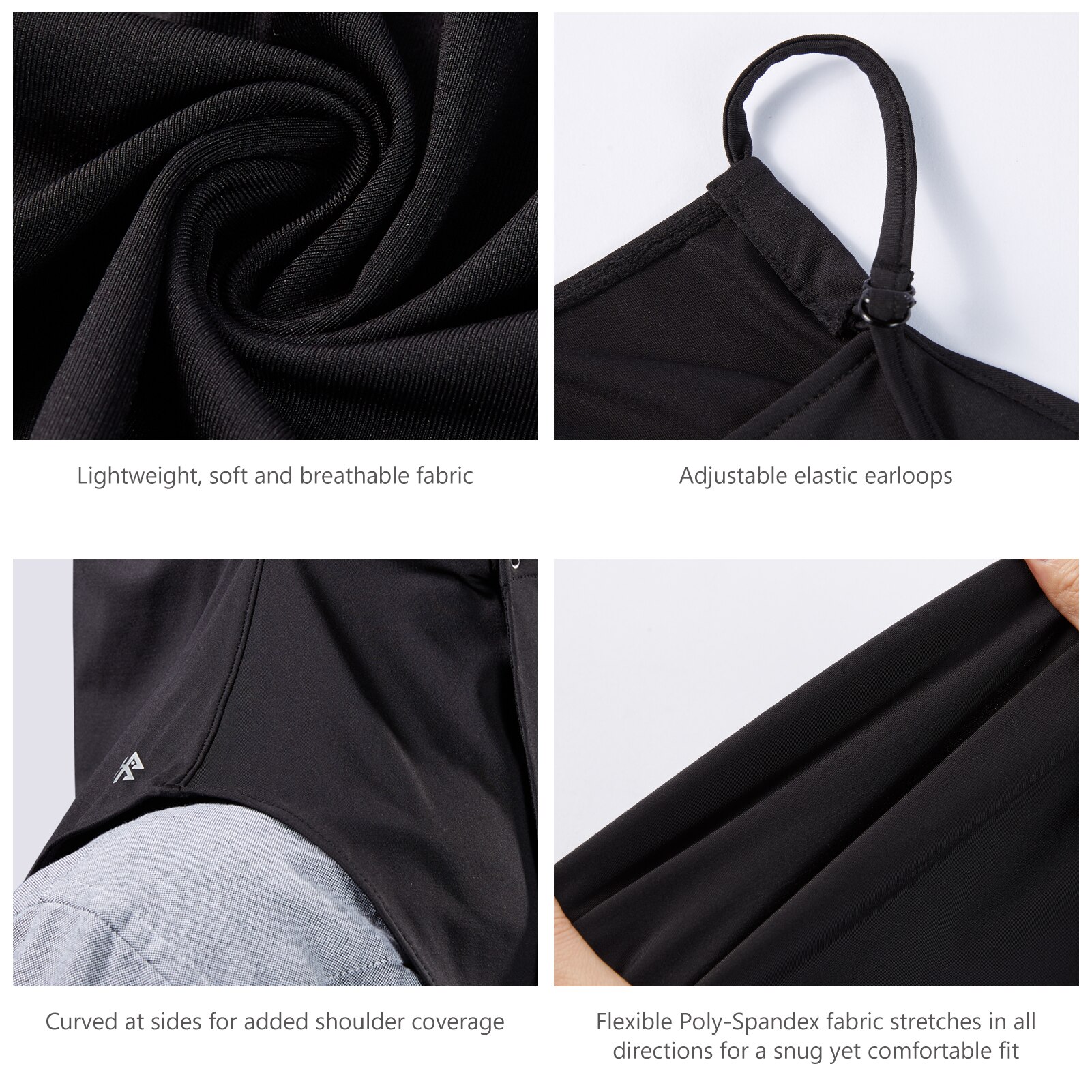 Bassdash UPF 50+ UV Men Women Face Neck Sunshade with Adjustable Earloops Sun Protection Neck Gaiter