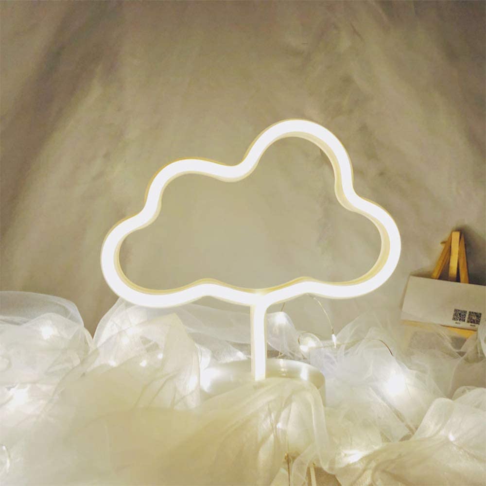 Cloud Shape Neon Lights LED Cloud Decor Neon Signs Art Night Light Fairy Cloud Lamp for Party Supplies Children Kids Girls
