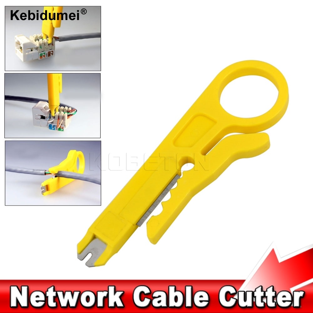 Praktische Netwerk Utp-kabel Cutter Stripper Tang Punch Down Handgereedschap Gebruik Mini Draagbare Eenvoudige Data Kabel Draad Tang