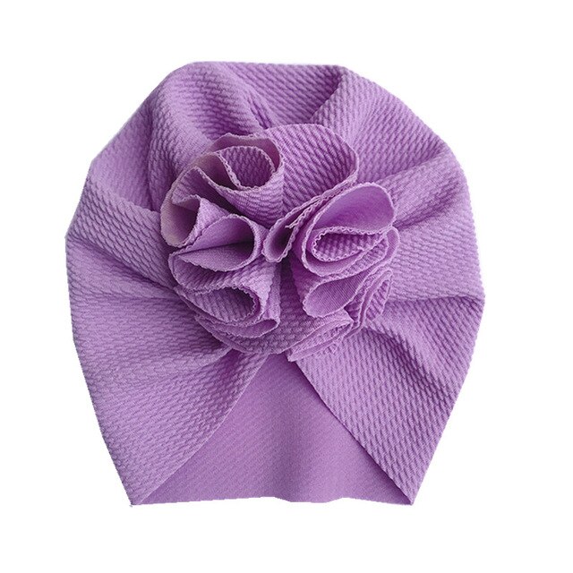 Tulbandhoedjes met stippen voor meisjes, bloeiende babyhoedjes, elastische babytulbandhoedjes voor meisjes, hoofdband, haarband voor baby's, mutsje: Paars