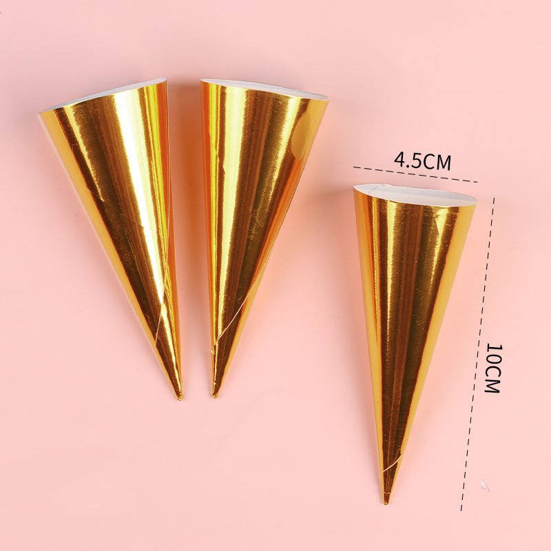 100pcs Ice Cream Waffle Cone Holder Cover Disposable DIY Cones Foil Paper Sleeve Cup for Wedding Birthday Party Supplies: PURPLE