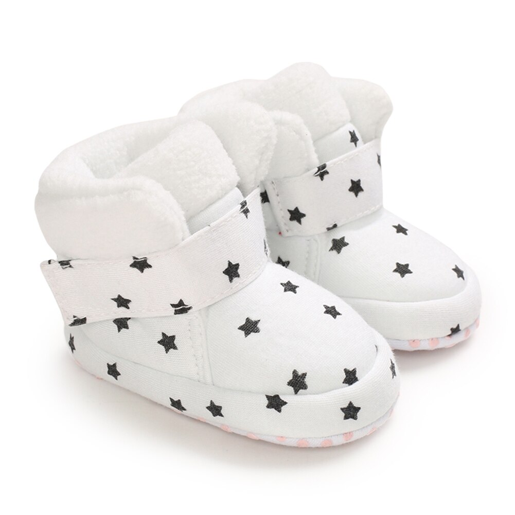 Baby Snowboots Winter Baby Jongens Meisje Schoenen Zachte Zool Star Walker Pluche Warm Prewalker Fleece Laarzen 0-18M Laarzen Voor Baby: W / -S