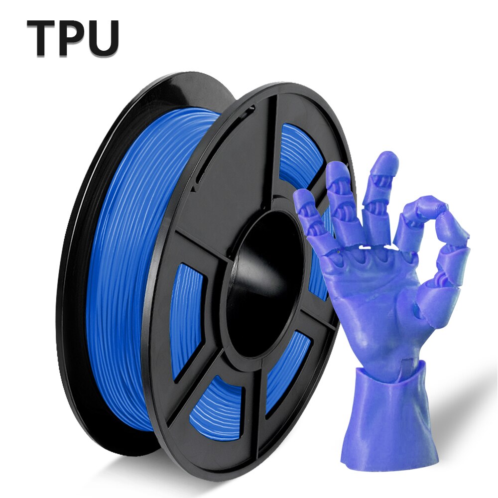 Enotepad 3D Printer Filament TPU Filament 1.75mm 1.1LBS 0.5KG Low Odor Dimensional Accuracy +/- 0.02mm 3D Printing Filament: TPU-BL-0.5KG