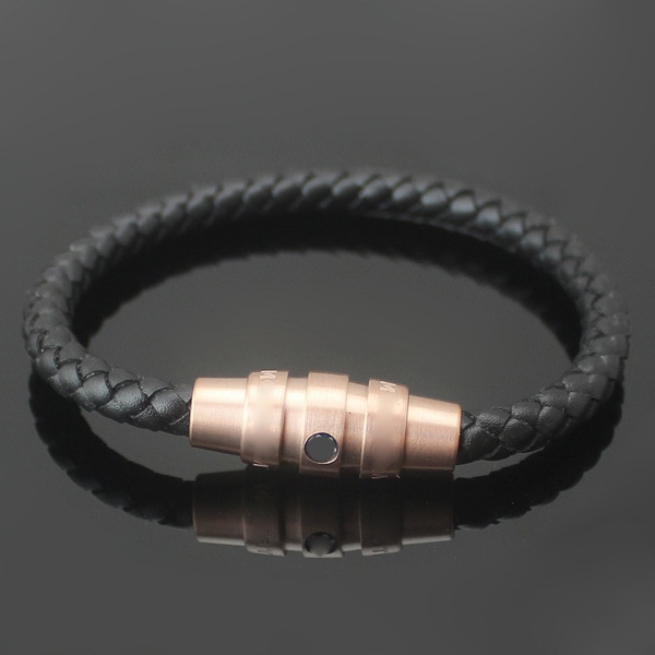 Neue schmuck Mont edelstahl groß leder armband für männer