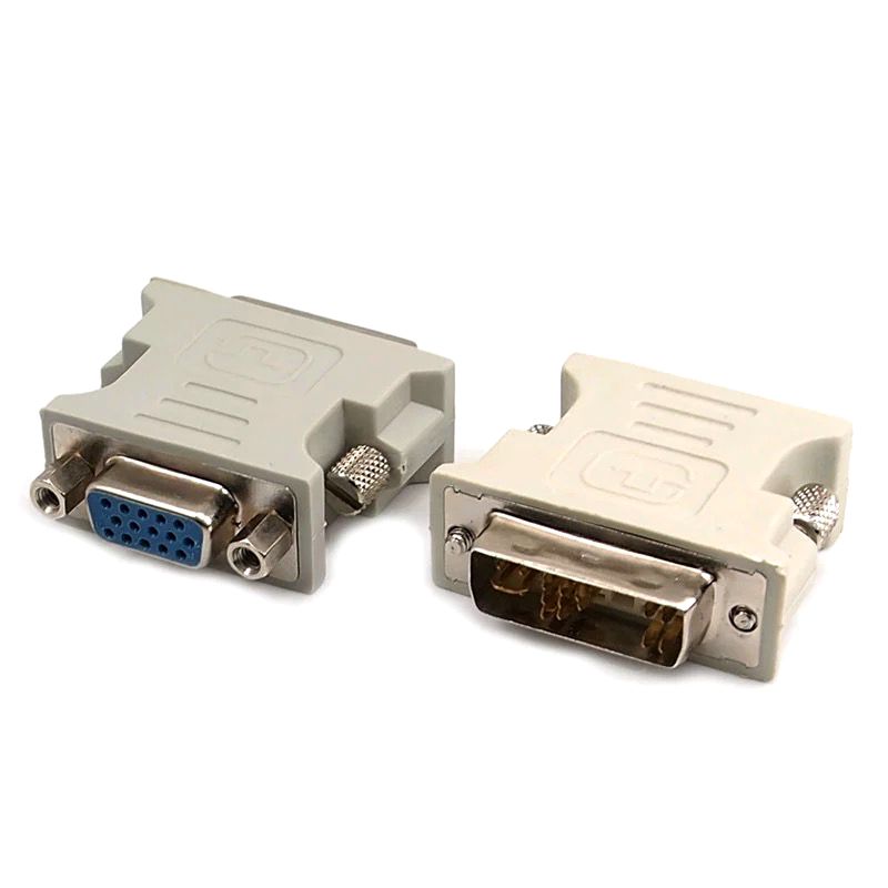 Dvi til vga-konverter dvi 12+5 hann til vga 15- pins hunnadapter grafikkort til skjermkonverter dvi-a