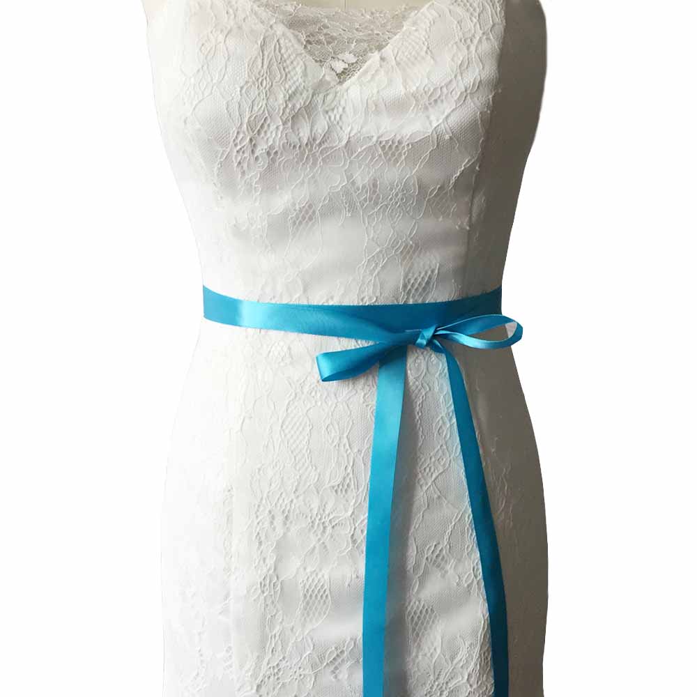 Skinnende blomstrede bryllupsbælter til kvinder krystalbælte rhinstensbælte brudebælte sølvbælte brudebælte til bryllup gallakjole: Blå