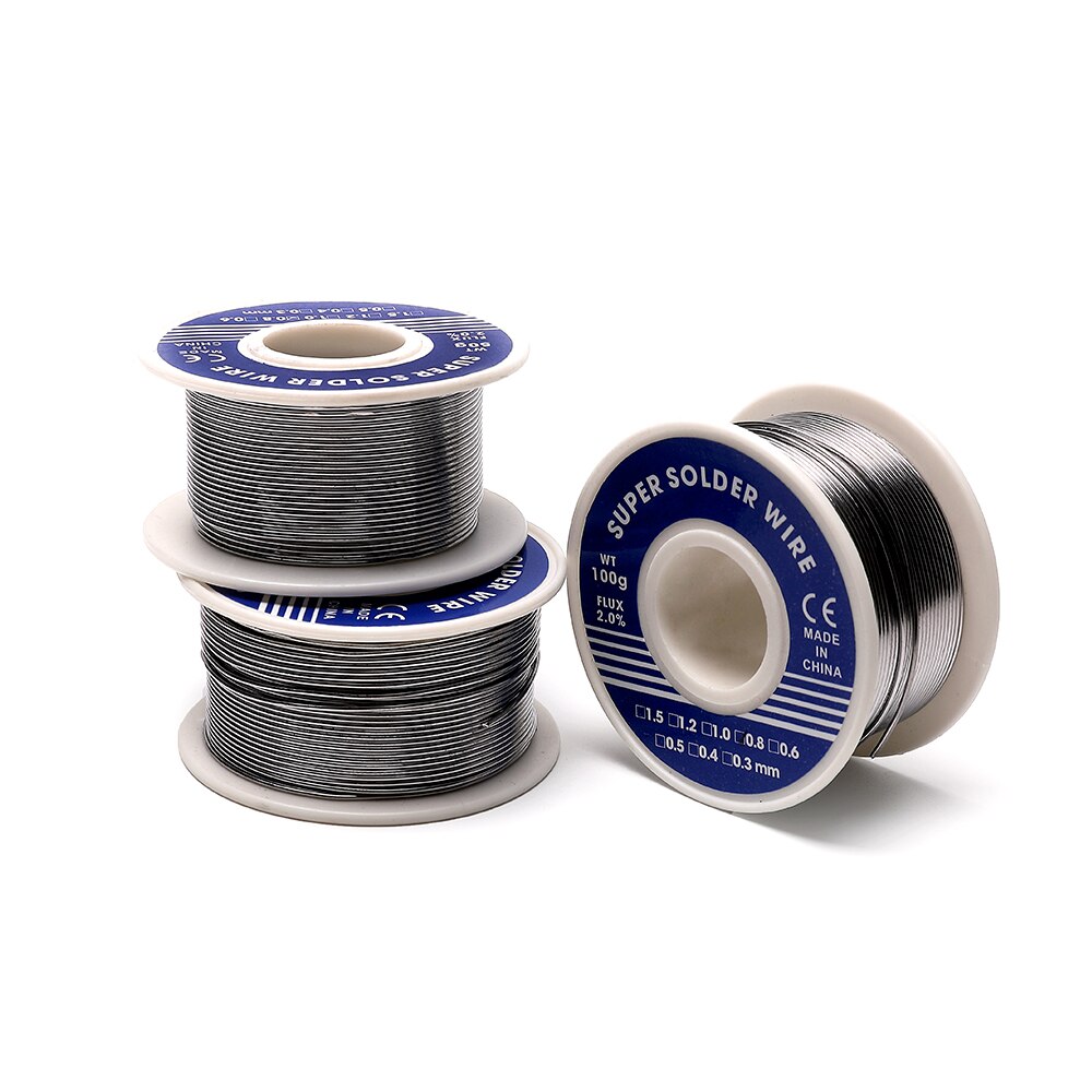 0.8mm 1.0mm 20g 50g 100g lödtenn tråd tenn bly smält kolofonium kärna lödning lödtråd rulle no-clean flussmedel 2.0%