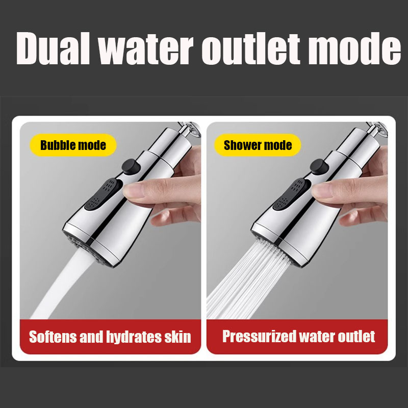 Küche Waschbecken Wasserhahn Bubbler Düse Universal- 720 ° Drehen Sie Höhle Spritzfilter für Küchenarmaturenverlängerung und Belüfter