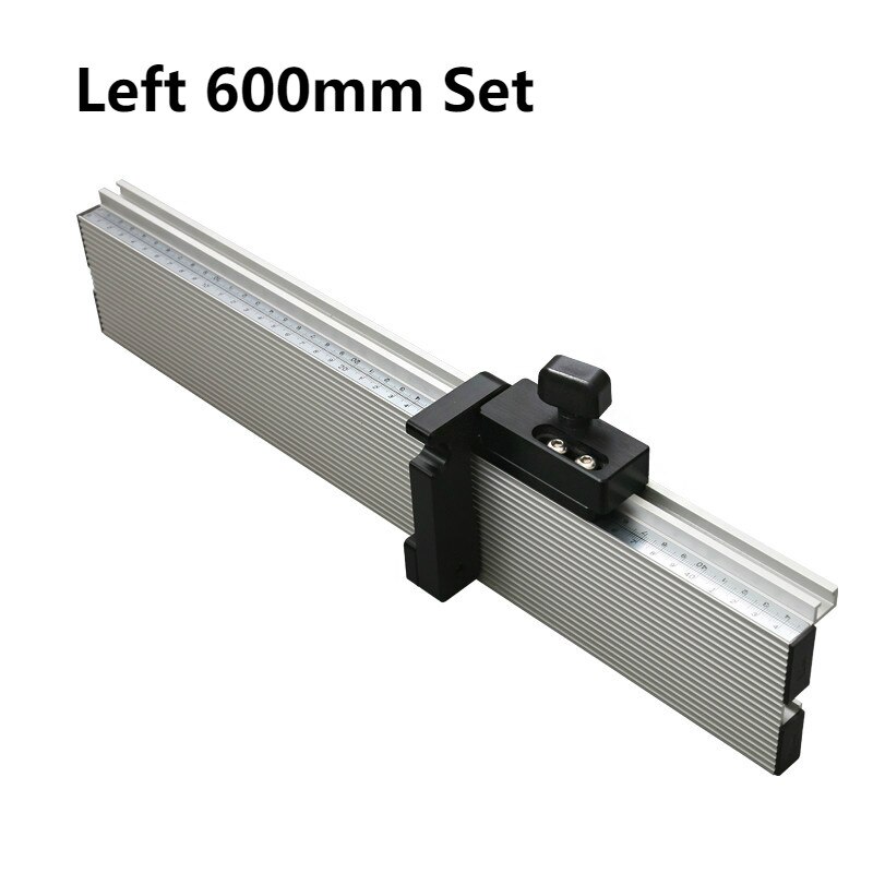600/800 Mm Spoor Beugels Mijter Track Stop Schaal Set Houtbewerking T Slot Aluminium Tafelcirkelzaag Hek Werkbank Diy houtbewerking Gereedschap: 60cm Left Set