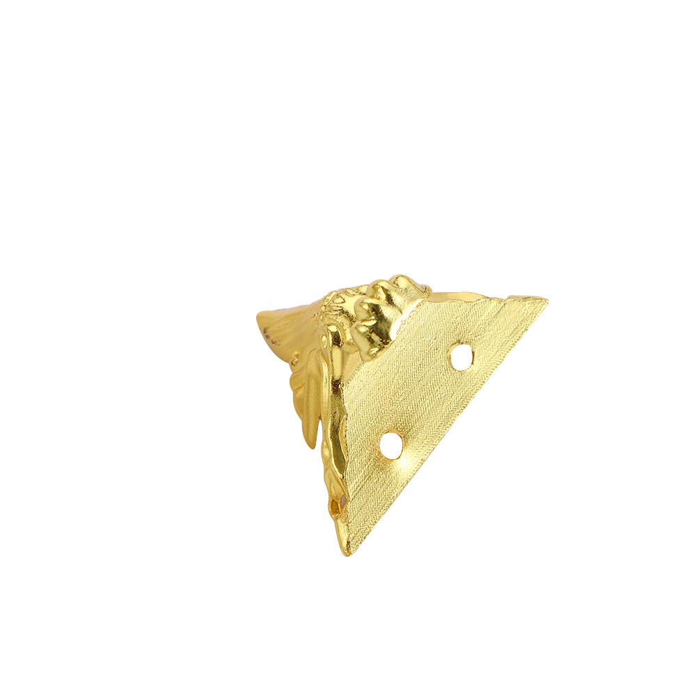 4pcs/Lot Antique Durable Wood Box Feet Leg Corner Protector Triangle Rattan Carved Decorative Bracket For Furniture Hardware