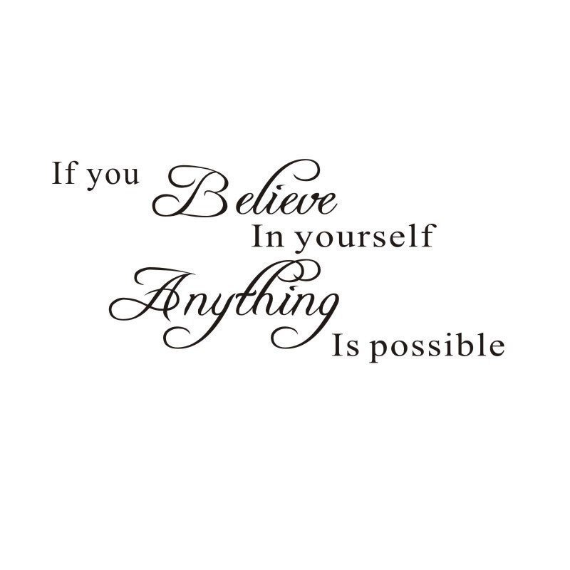 Sentence Letter Stickers English Alphabet Wall Sticker Modern Wall Decals Quotes Removable Self-Adhesive PVC Stickers Wallpaper: F