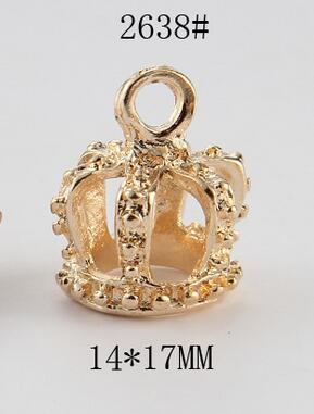 20 Stks/partij Goud Kleur Plated Koperen 3D Princess Crown Charms Hanger Voor Sieraden Maken Diy Handgemaakte Armband Bevindingen Craft Z620: 03