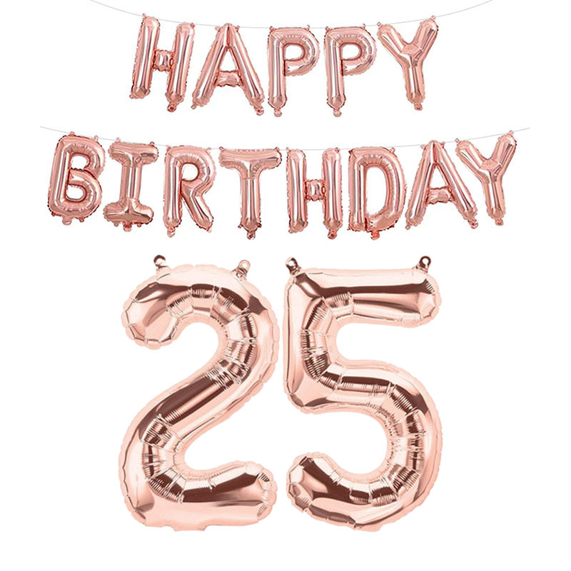 Globos de aluminio con números de feliz cumpleaños de oro rosa, decoraciones para fiestas para niños y adultos, niño y niña 10 11 14 15 18 25 30 35 40 50 60 70 años: Caqui oscuro