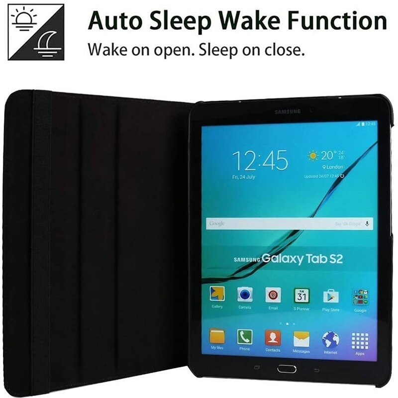 360 Rotating PU Leather Case for Samsung Galaxy Tab A 9.7 inch SM-T550 T555 P550 P555 Folio Tablet Cover Sand Holder Funda Capa