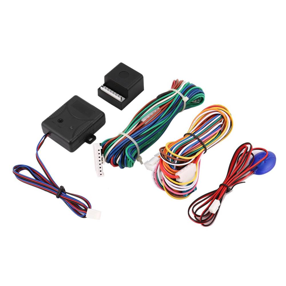 Universal Vehicle Remote Central Lock Keyless Entry System 2 Car Door Remote Central Locking Kit + Anti-theft Alarm Tool Set