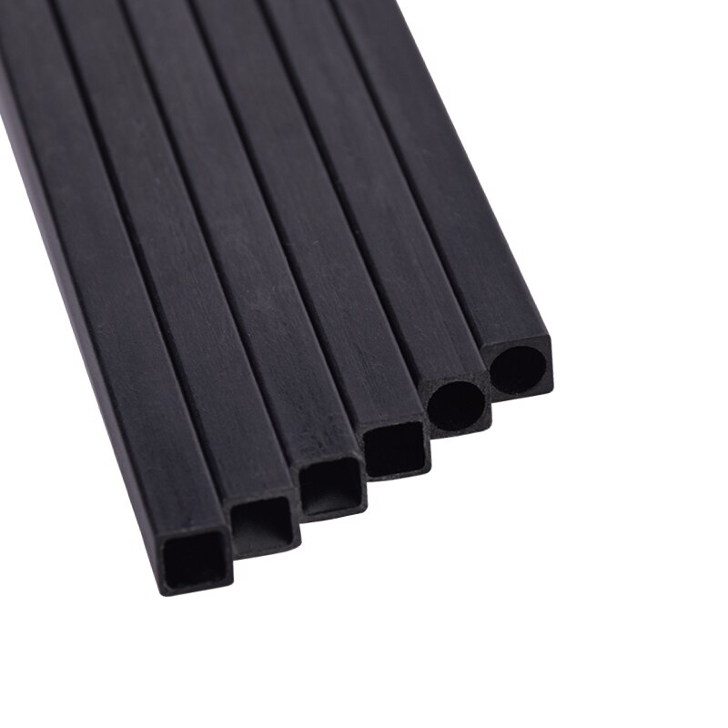 Carbon Fiber Square Tube 3mm 4mm 5mm 6mm 10mm 500mm 4pcs